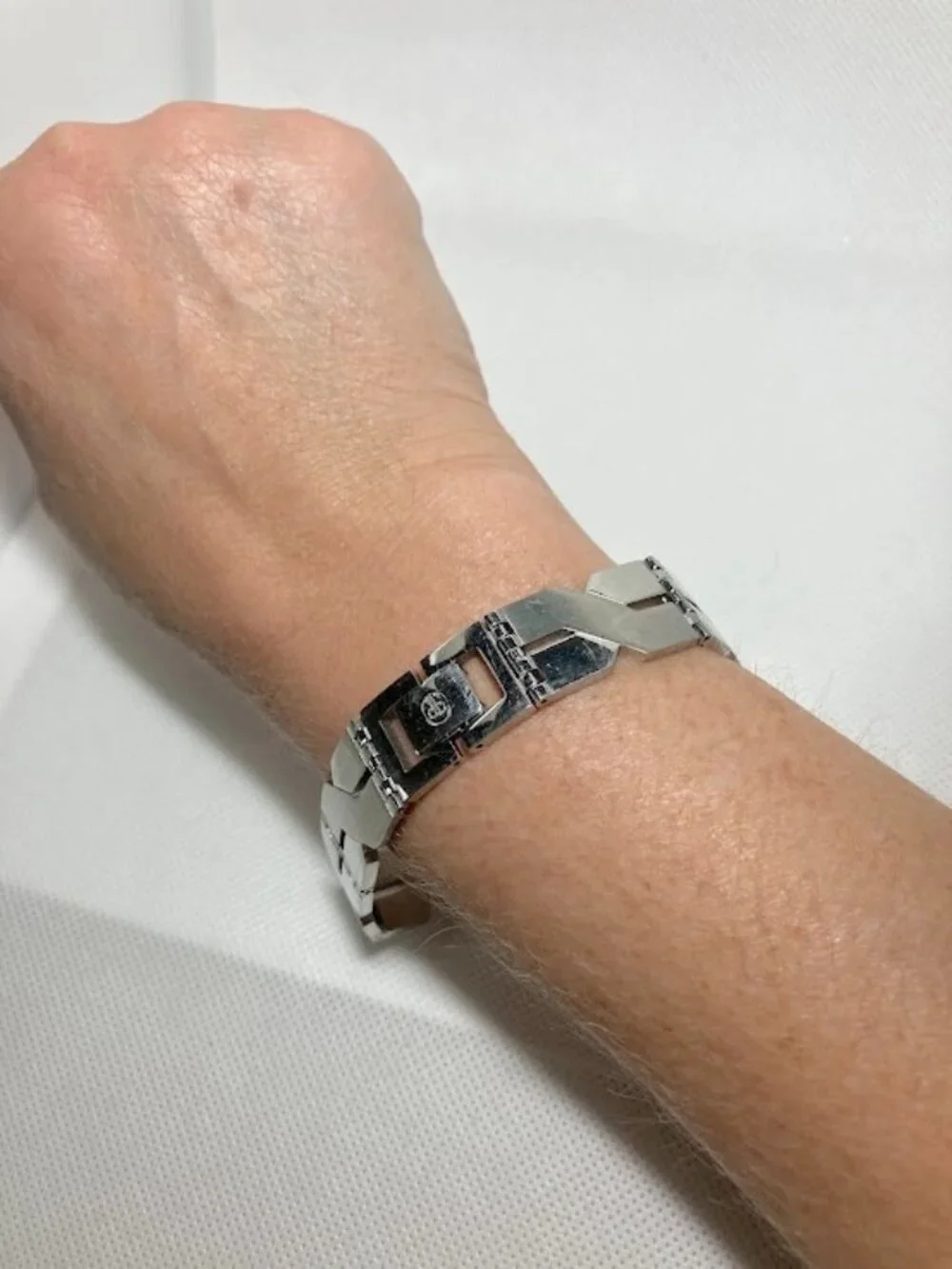 Dolan Bullock Vintage Mens Milan Diamond Two-Tone Bracelet 18k Stainless Steel
